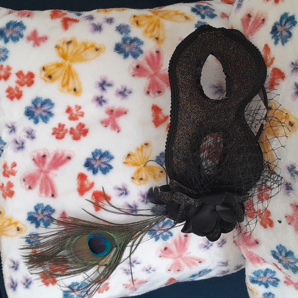Rainbow metallic masquerade mask